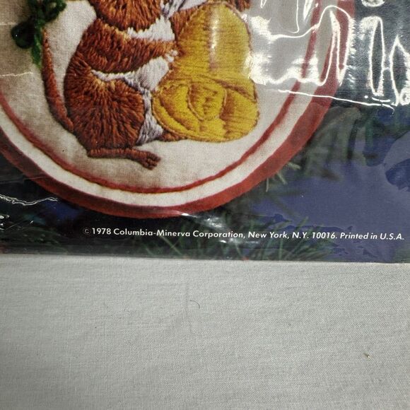 (5) Columbia-Minerva Crewel Christmas Idea Kits Ornaments‎ Vtg 1976 1978 NEW NOS - Picture 5 of 16